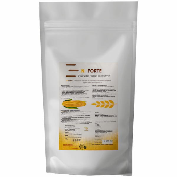 N Forte 1 kg – biologiczny preparat do rozkładu resztek pożniwnych w opakowaniu